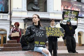 Dont Stay Silent! Captivity Kills rally in Kyiv